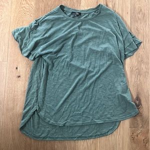 Women’s ruffled sleeve green top